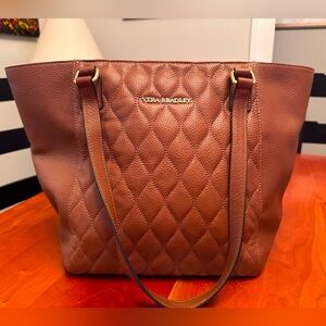 Vera Bradley Quilted Small Ella Tote in Cognac, NWT